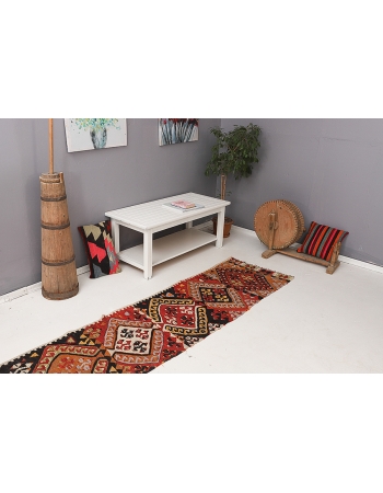 Decorative Vintage Turkish Kilim Runner - 2`2