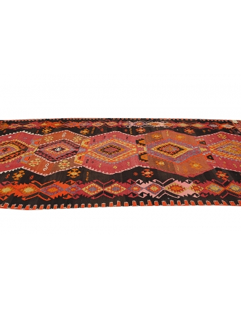 Vintage Handwoven Turkish Kars Kilim Rug - 6`2