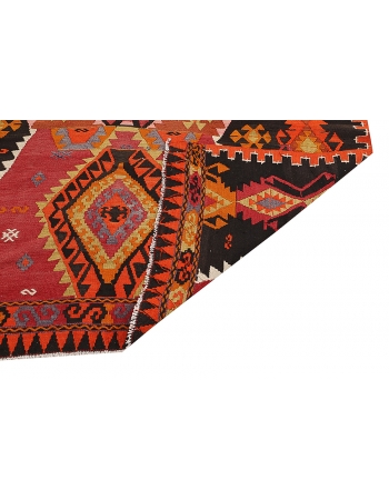 Vintage Handwoven Turkish Kars Kilim Rug - 6`2