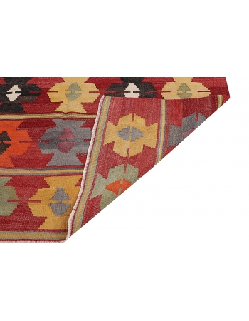 Unique Vintage Turkish Kilim Rug - 5`11