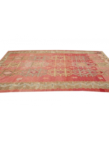 Vintage Decorative Turkish Kilim Rug - 6`11