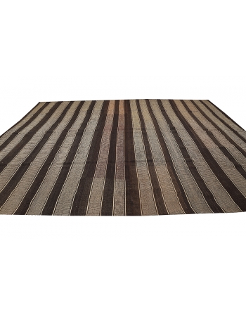 Brown Oversized Vintage Kilim Rug - 11`4