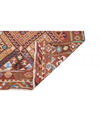 Vintage Turkish Kars Kilim Rug - 5`1