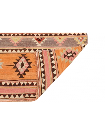 Unique Vintage Turkish Kilim Rug - 4`11