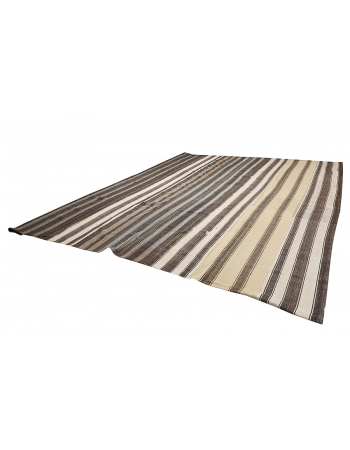 Striped Oversized Vintage Kilim Rug - 12`10