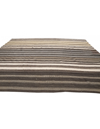 Striped Oversized Vintage Kilim Rug - 12`10