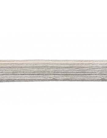 Gray & White Striped Kilim Runner - 2`7