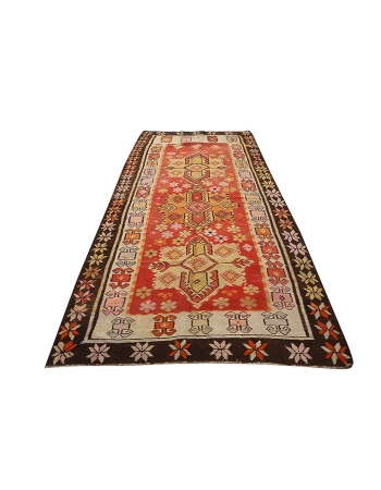 Decorative Unique Vintage Turkish Kilim  - 4`6