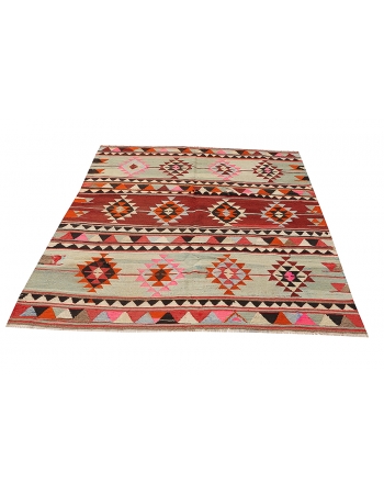 Vintage Decorative Turkish Kilim rug - 5`3