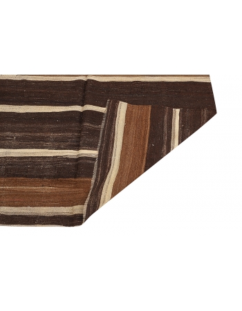 Brown Vintage Goat Hair Kilim Rug - 5`8