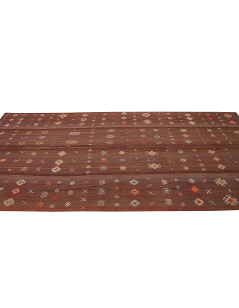 Embroidered Vintage Kilim Rug - 5`4