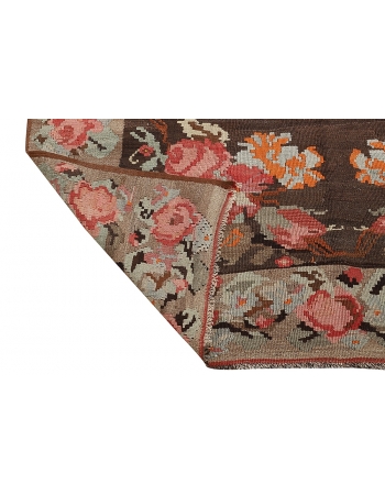 Floral Vintage Unique Kilim Rug - 5`3