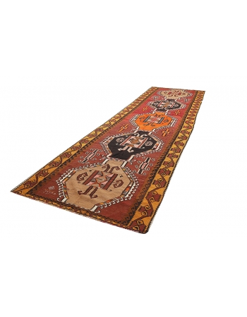 Decorative Vintage Kars Kilim Rug - 5`1