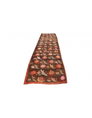 Decorative Vintage Kars Kilim Rug - 3`11