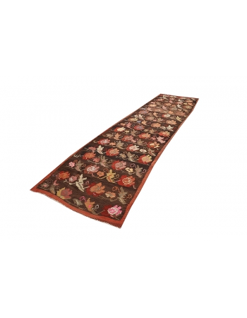 Decorative Vintage Kars Kilim Rug - 3`11