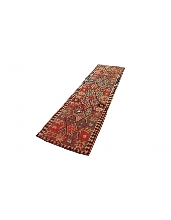 Decorative Vintage Wool Runner - 2`6