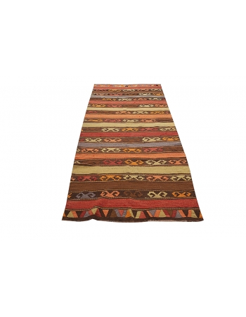Vintage Decorative Turkish Kilim rug - 4`5