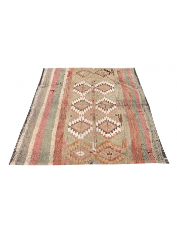 Vintage Decorative Smal Kilim Rug - 4`0