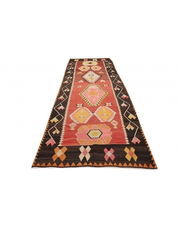 Vintage Handwoven Kilim Rug - 4`2