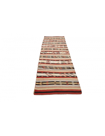 Striped Vintage Kilim Runner - 3`0