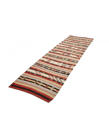 Striped Vintage Kilim Runner - 3`0