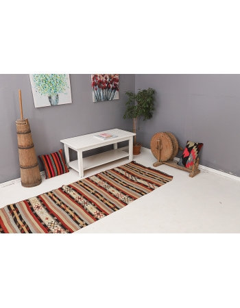 Striped Vintage Kilim Runner - 3`0