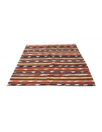 Decorative Vintage Turkish Kilim Rug - 6`3