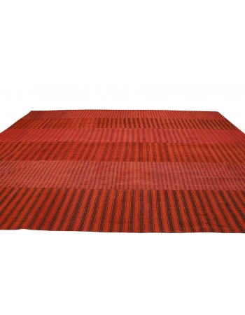 Orange & Brown Vintage Large Kilim - 10`2