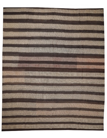 Brown Oversized Vintage Kilim Rug - 11`4