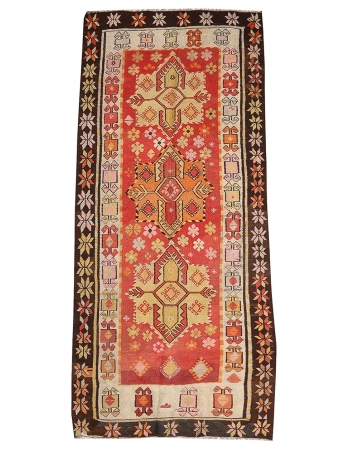 Decorative Unique Vintage Turkish Kilim  - 4`6