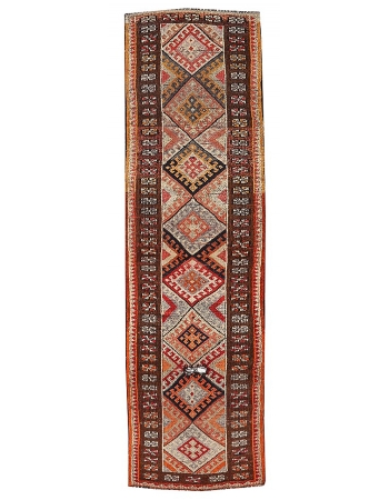 Decorative Vintage Wool Runner - 2`10