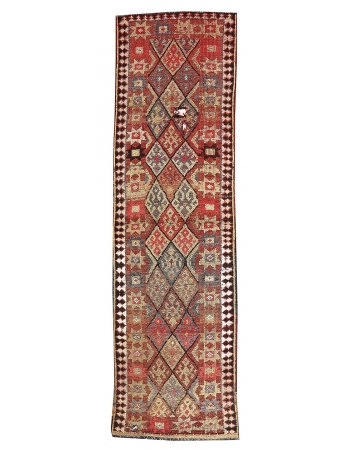Decorative Vintage Wool Runner - 2`6" x 8`10"