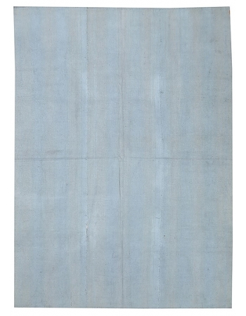 Faded Blue Overdyed Vintage Kilim Rug - 5`9" x 7`11"