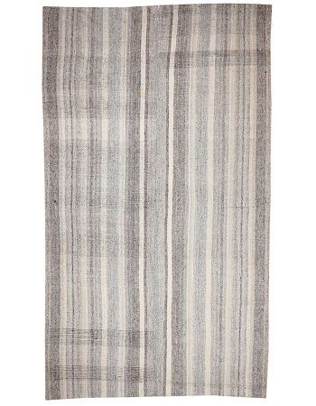 Gray Modern Large Vintage Kilim - 7`7" x 13`5"