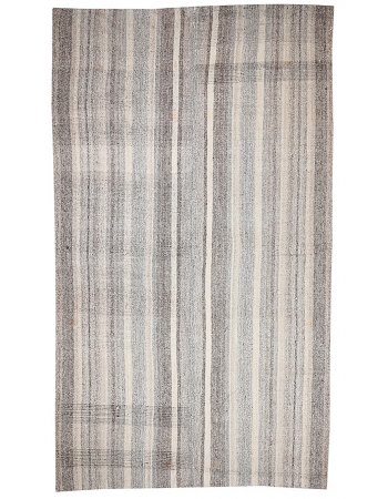 Gray Modern Large Vintage Kilim - 7`7