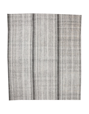 Large Gray Vintage Kilim - 8`6" x 9`10"