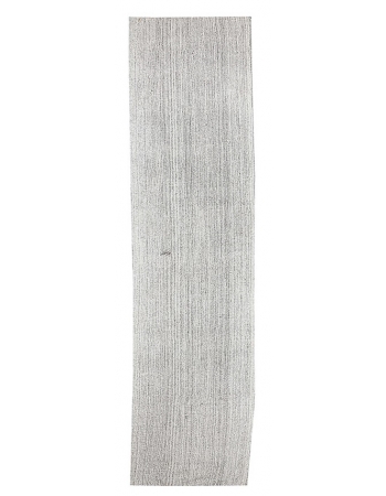 Light Gray Vintage Modern Kilim Runner - 3`0" x 12`3"