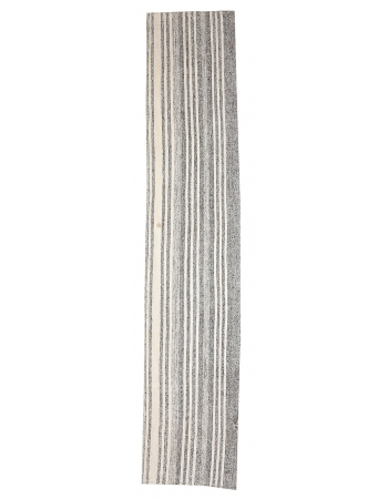 Modern Striped Vintage Kilim Runner - 2`7" x 12`11"