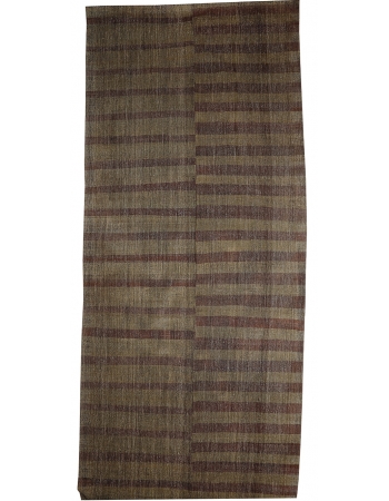 Olive Green & Brown Oversized Kilim Rug - 8`3" x 21`10"