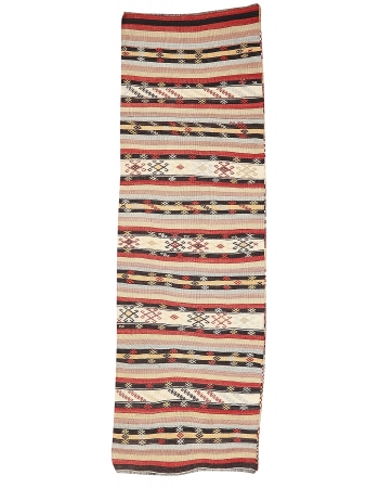 Striped Vintage Kilim Runner - 3`0" x 9`6"