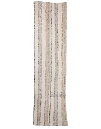 Striped Vintage Modern Kilim Runner - 3`6" x 13`6"