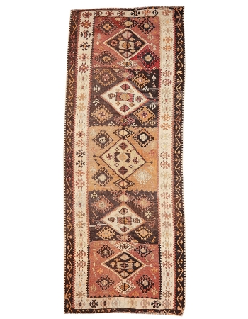 Unique Handwoven Vintage Kilim Rug - 4`7" x 11`8"