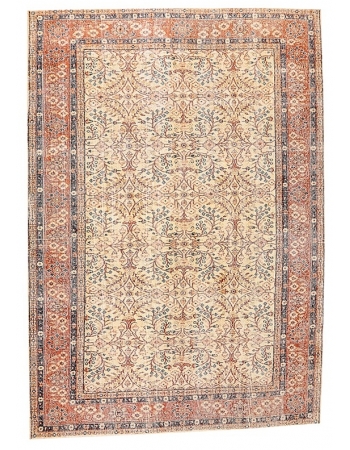 Vintage Floral Turkish Rug - 6`10