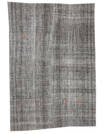 Vintage Gray Modern Kilim Rug - 7`3