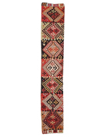 Vintage Turkish Kaiseri Kilim Runner - 2`4" x 11`2"