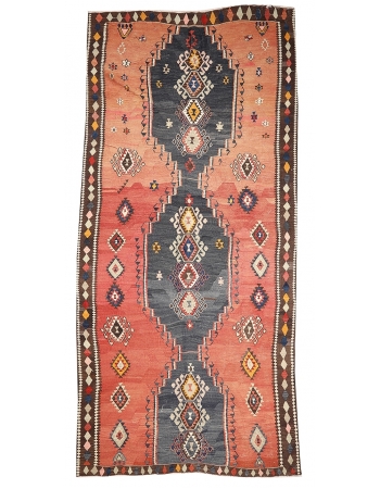 Vintage Unique Turkish Kars Kilim - 6`9