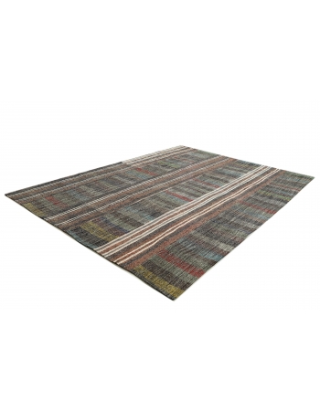 Large Vintage Modern Kilim Rug - 9`0