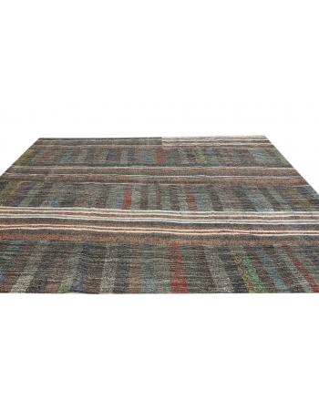 Large Vintage Modern Kilim Rug - 9`0