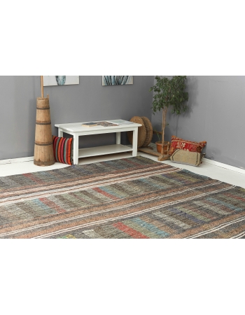 Large Vintage Modern Kilim Rug - 9`0