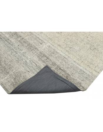 Large Vintage Gray Modern Kilim Rug - 9`10